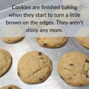 Cookies being baked
