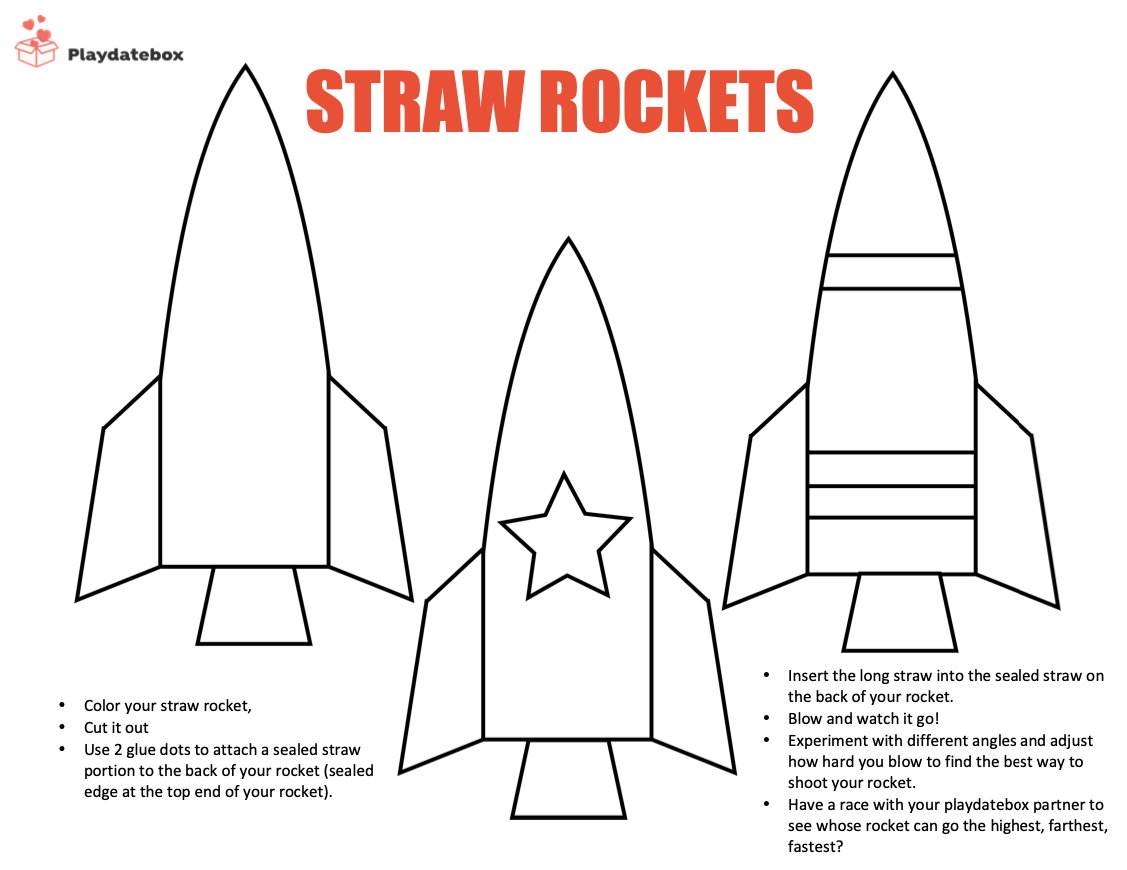 Straw Rockets Instructions and Free Printable Playdatebox