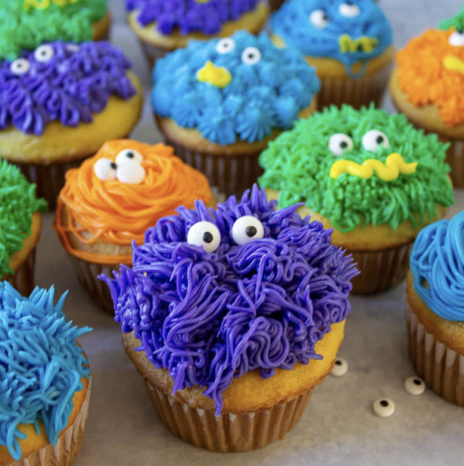 monster cupcakes