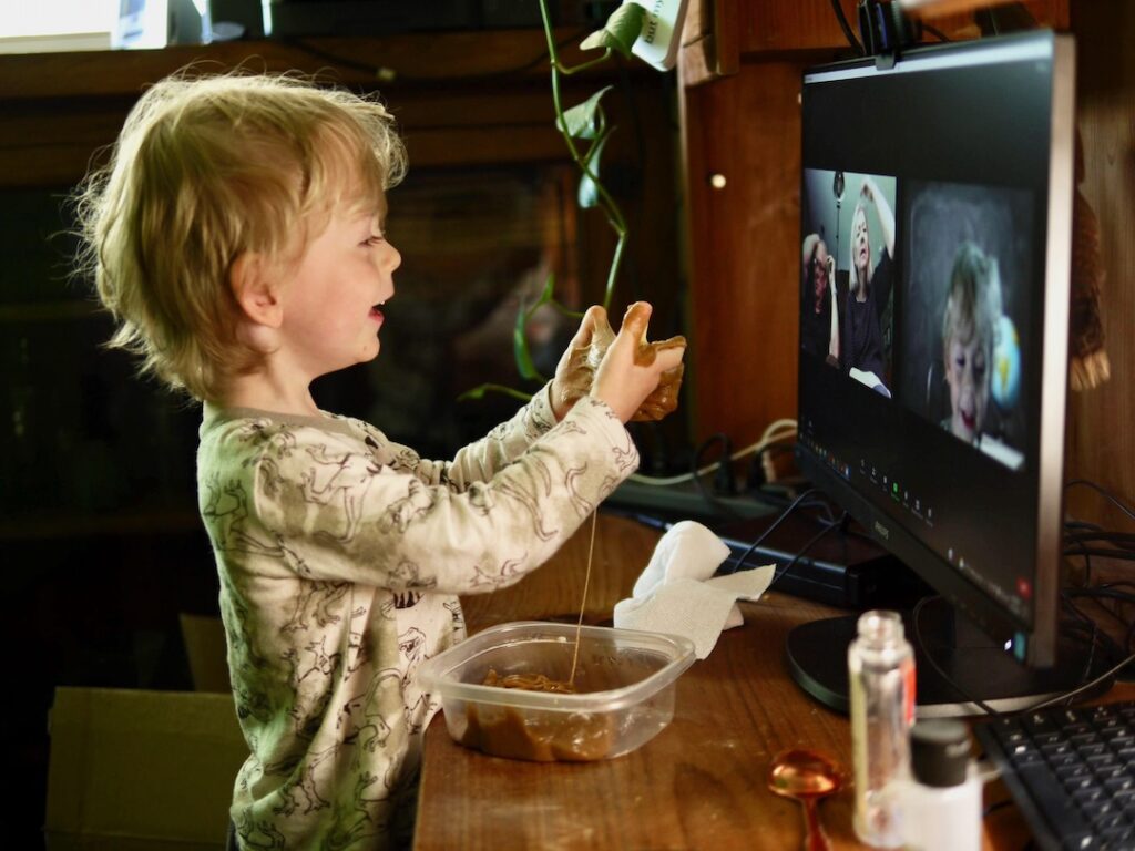 Improving FaceTime calls with grandchildren by using activities on both ends of the call