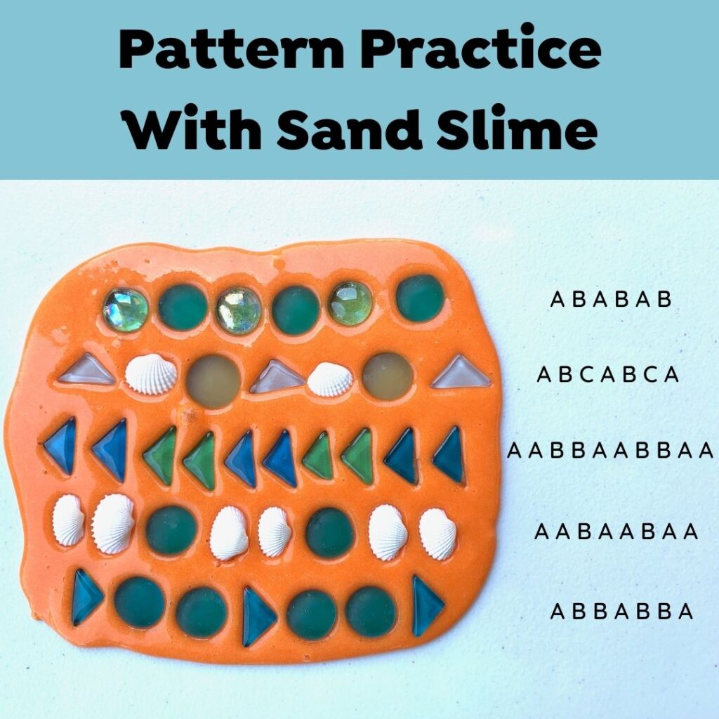 pattern practice with sand slime