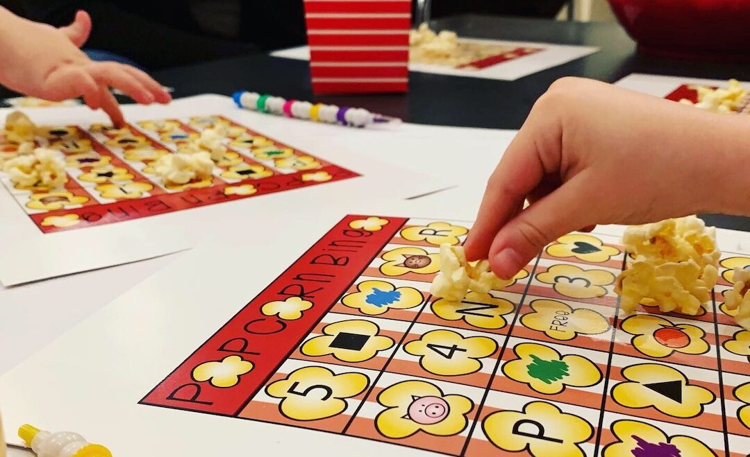 Popcorn Bingo Playdatebox for Preschoolers