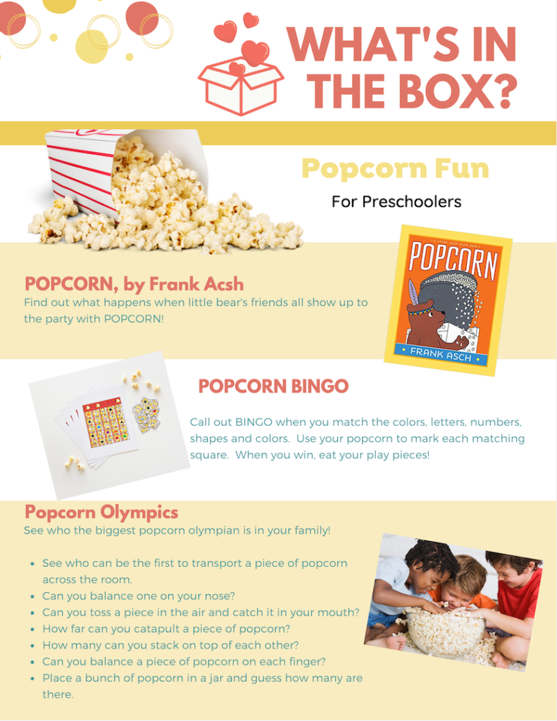 popcorn box contents PreK