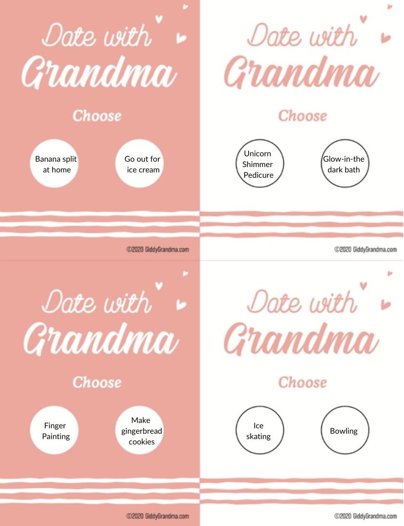 Intentional Grandmother date cards