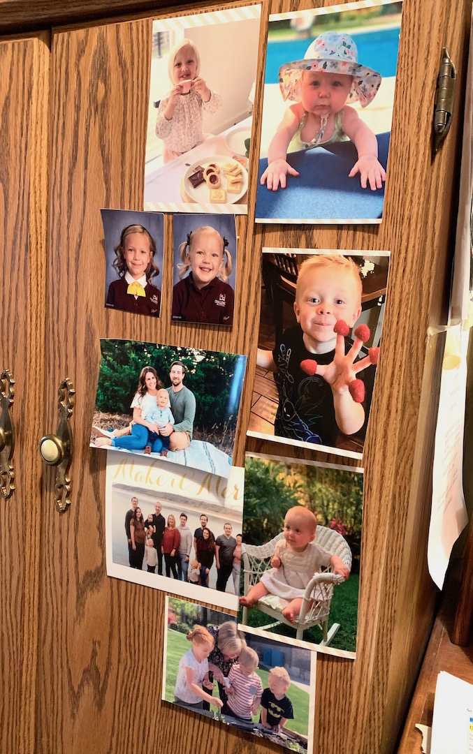 cabinet with photo postcard display