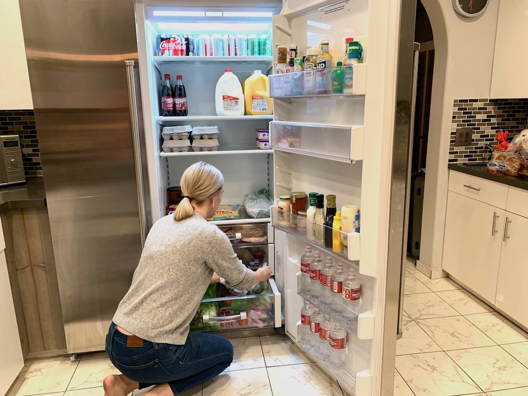 organizing the refrigerator