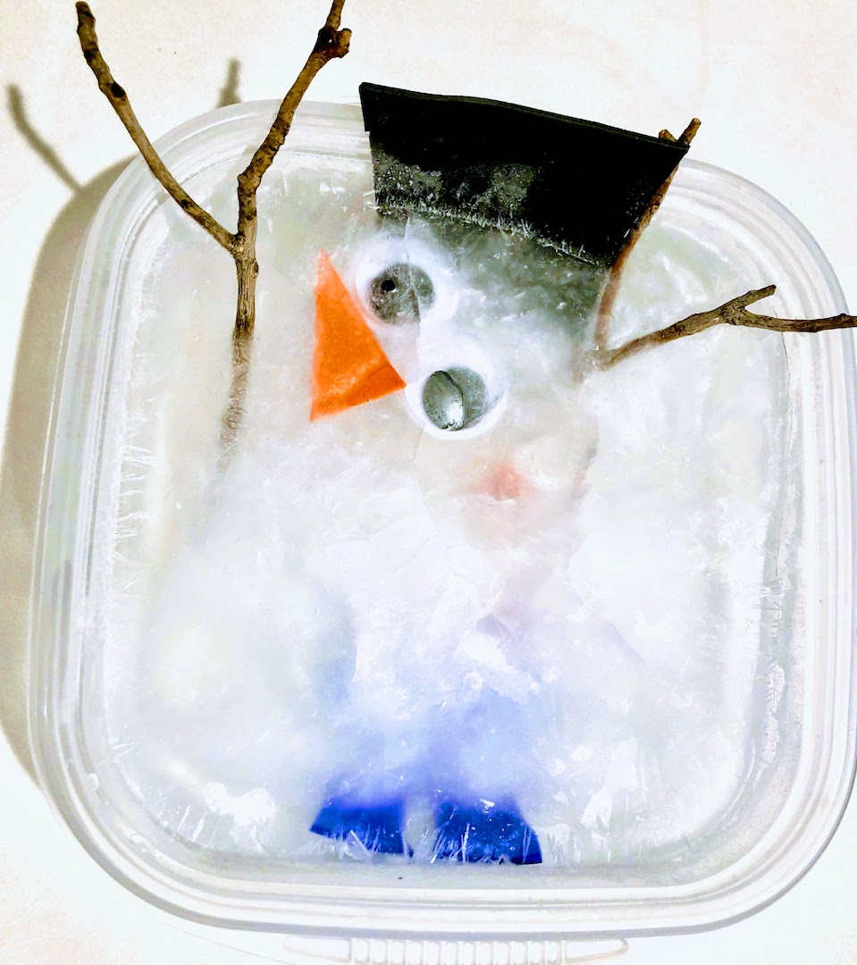 Melted Snowman Ice Cubes