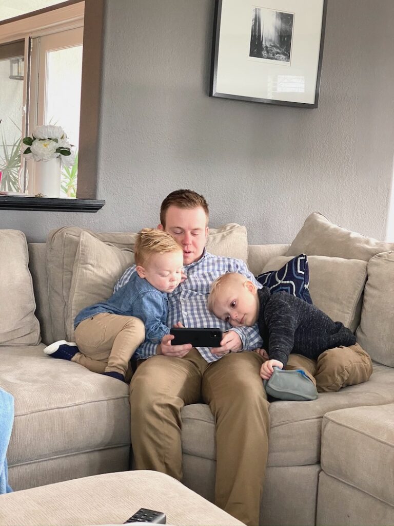 favorite uncle cuddles with nephews