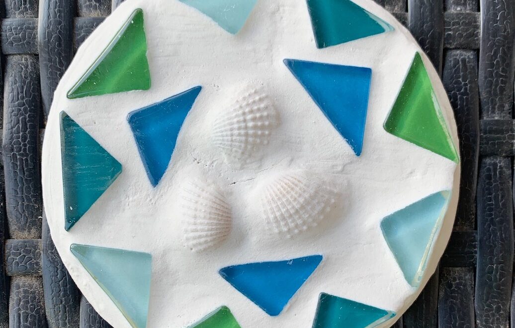 Seashell Mosaic Coasters