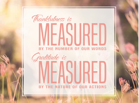Thankfulness is measured